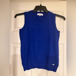 Calvin Klein Royal Blue Sleeveless Knit Top